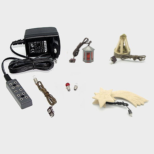 Beleuchtung für Krippe Elektrozubehör im Set 1, 7-tlg. 3,5 Volt mit LED